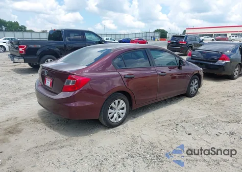 2012 Honda Civic Lx из США, поврежденный, VIN 19XFB2F55CE099400